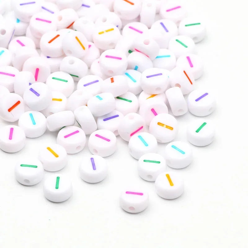 Round A-Z Alphabet Letter Beads