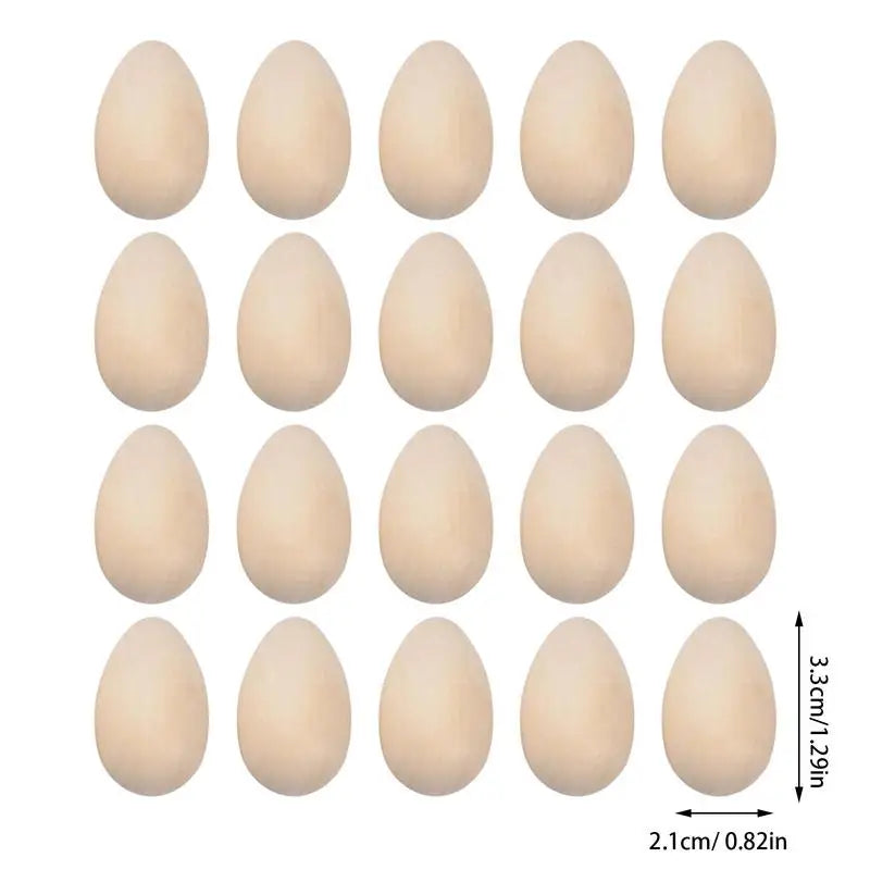 Unpainted Wooden Eggs