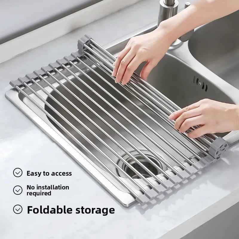 Foldable Roll Up Dish Drainer
