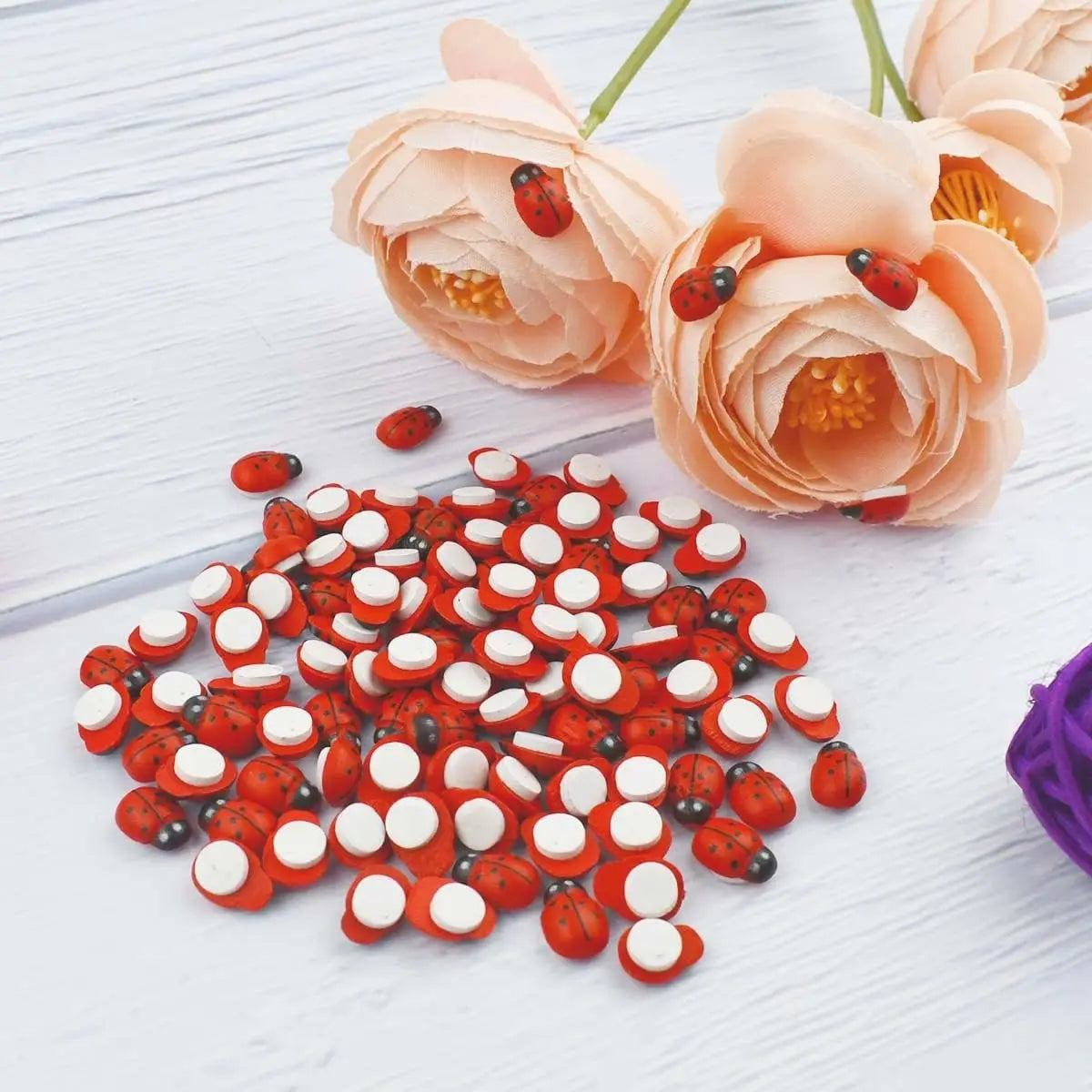 Tiny Wooden Ladybugs
