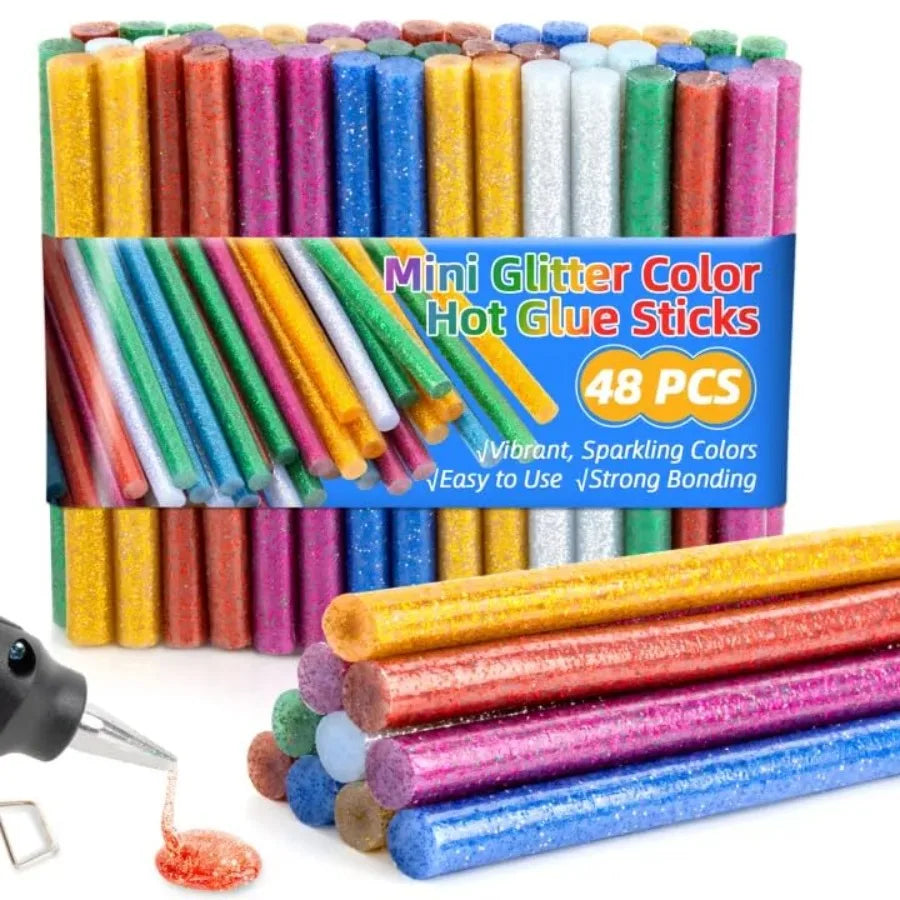 Mini Glitter Color Hot Glue Sticks