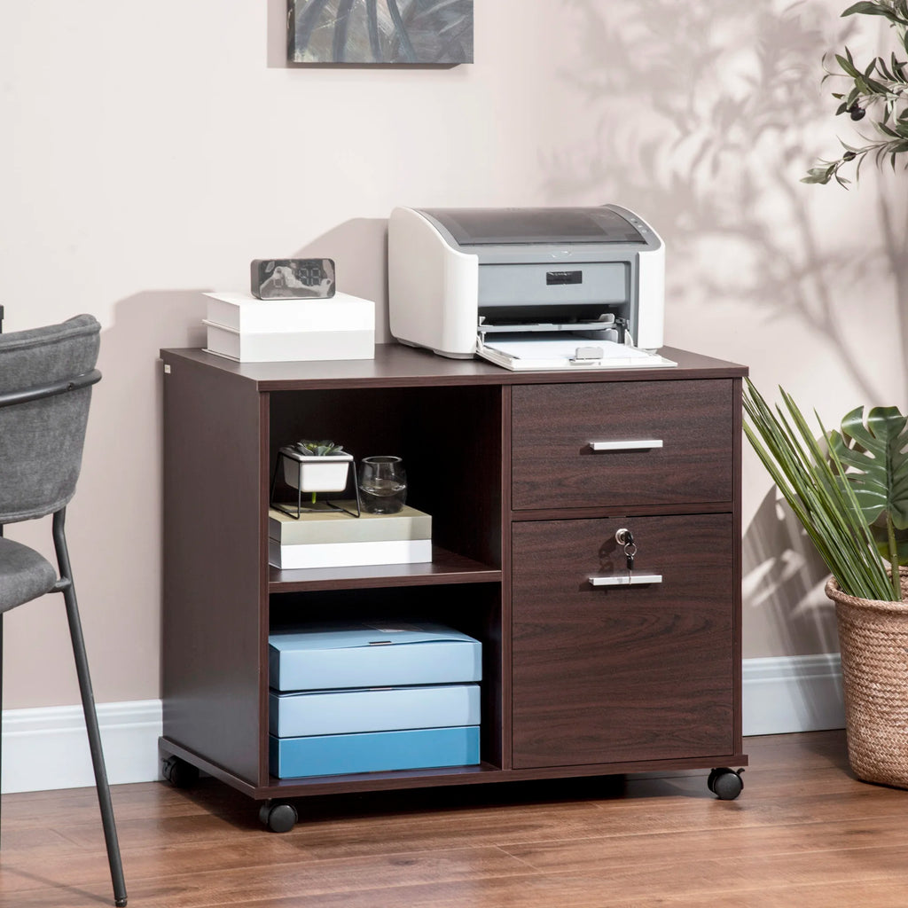 Lateral File Cabinet with Wheels