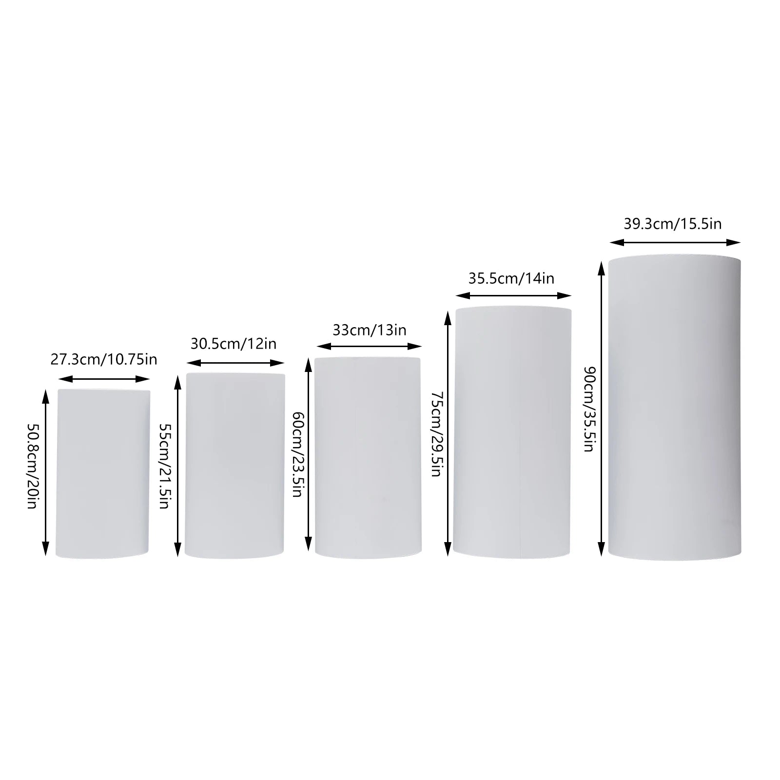 Round Cylinder Pedestal Display Pillars