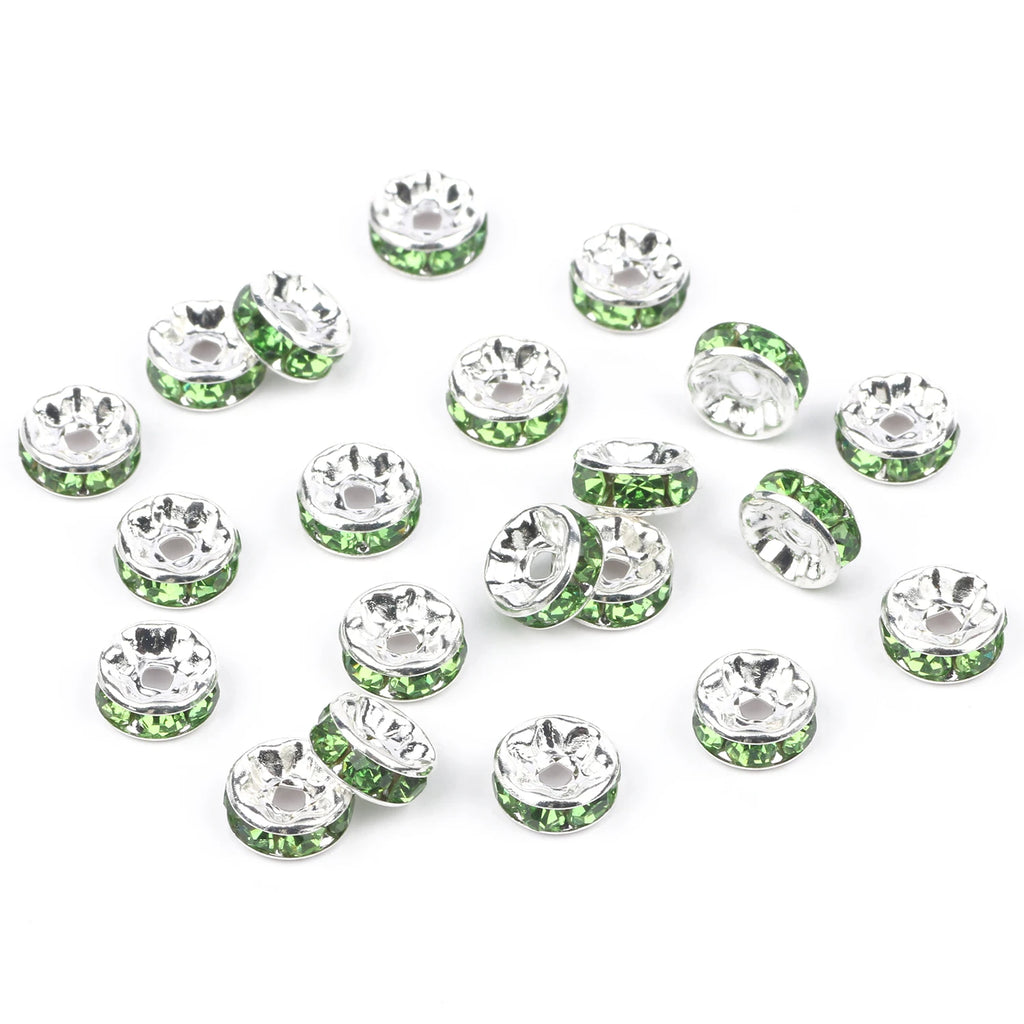 50pc/Lot 6mm 8mm 10mm AB Color  Rhinestone Ball Shape Loose Beads Metal Crystal Beads for Jewelry Making DIY Accessories