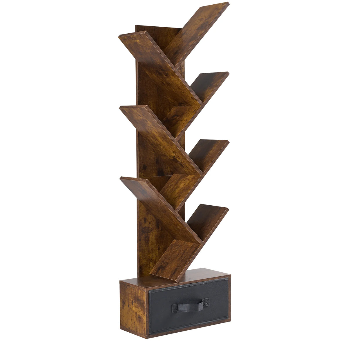 Geometric Wooden Book Rack