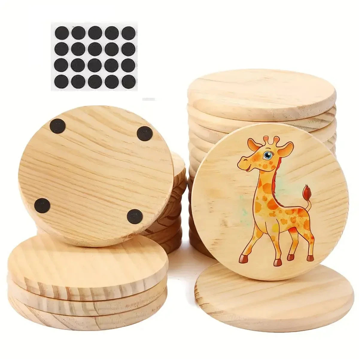 Log Pine Blank Coasters