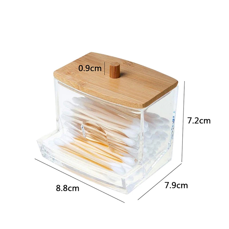 Acrylic Organizer Container with Bamboo Lid