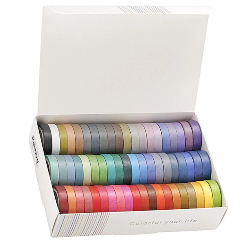 Rainbow Colored Washi Tape Set