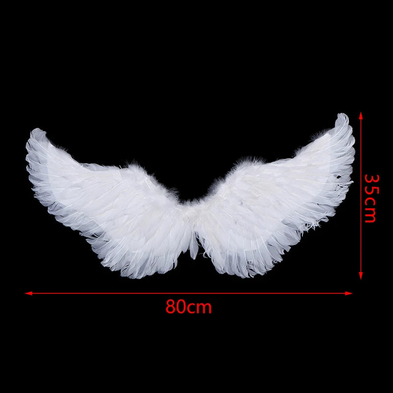 Kids Adult White Angel Feathers