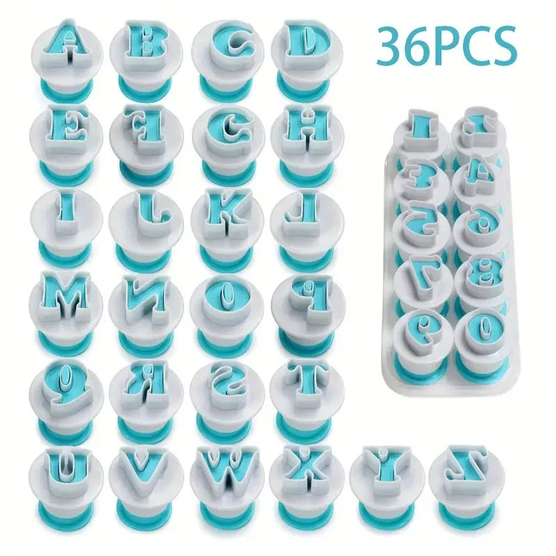 Alphabet Number Cookie Cutters Set