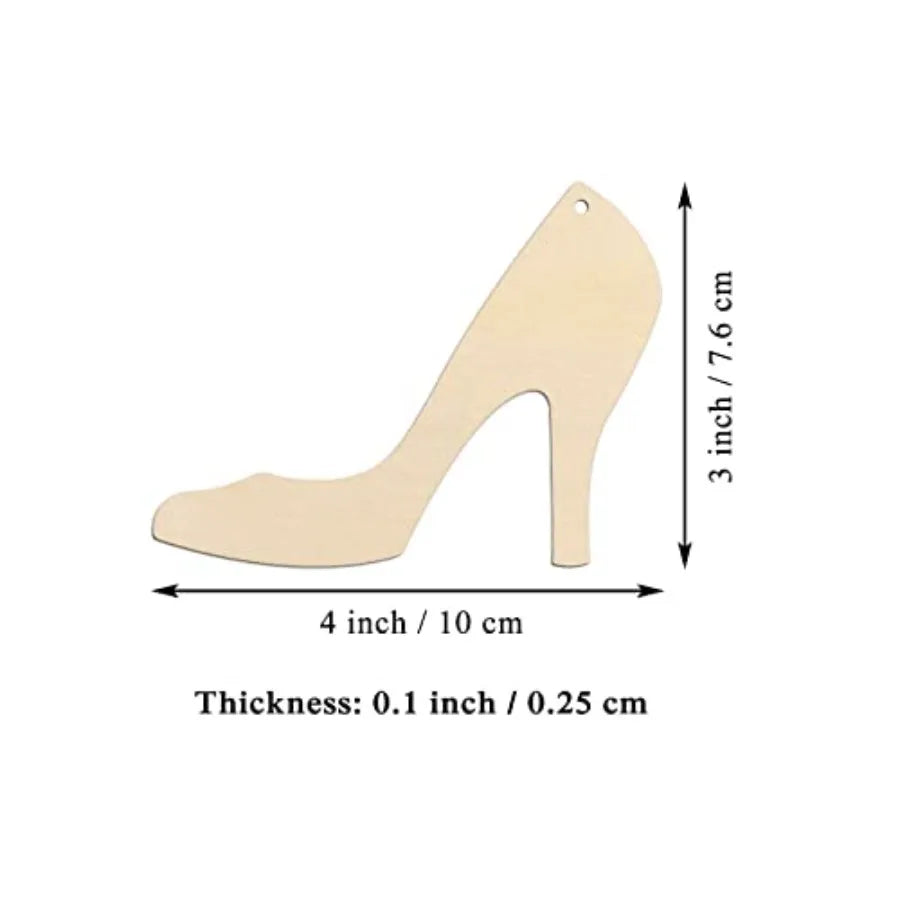 High Heels Shaped Wood Cutouts