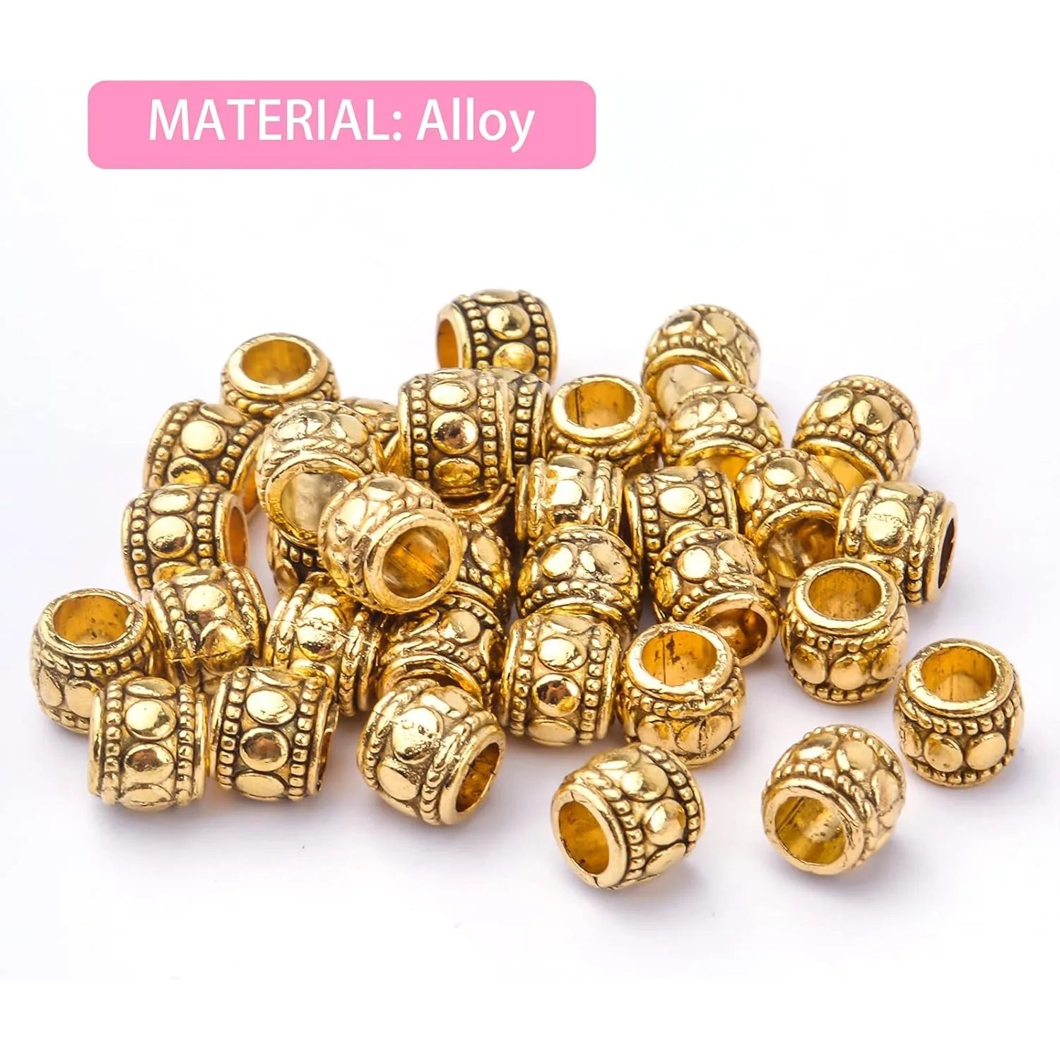 100pcs Large Spacer Beads