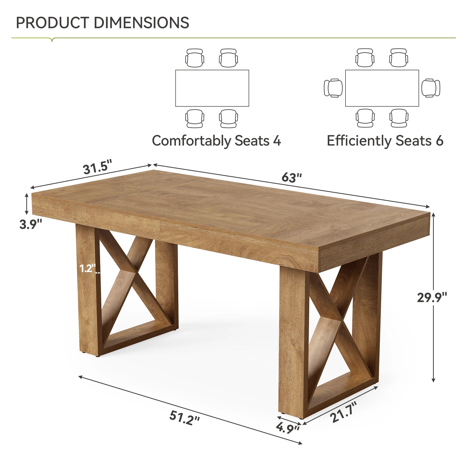 Tribesigns Dining Table
