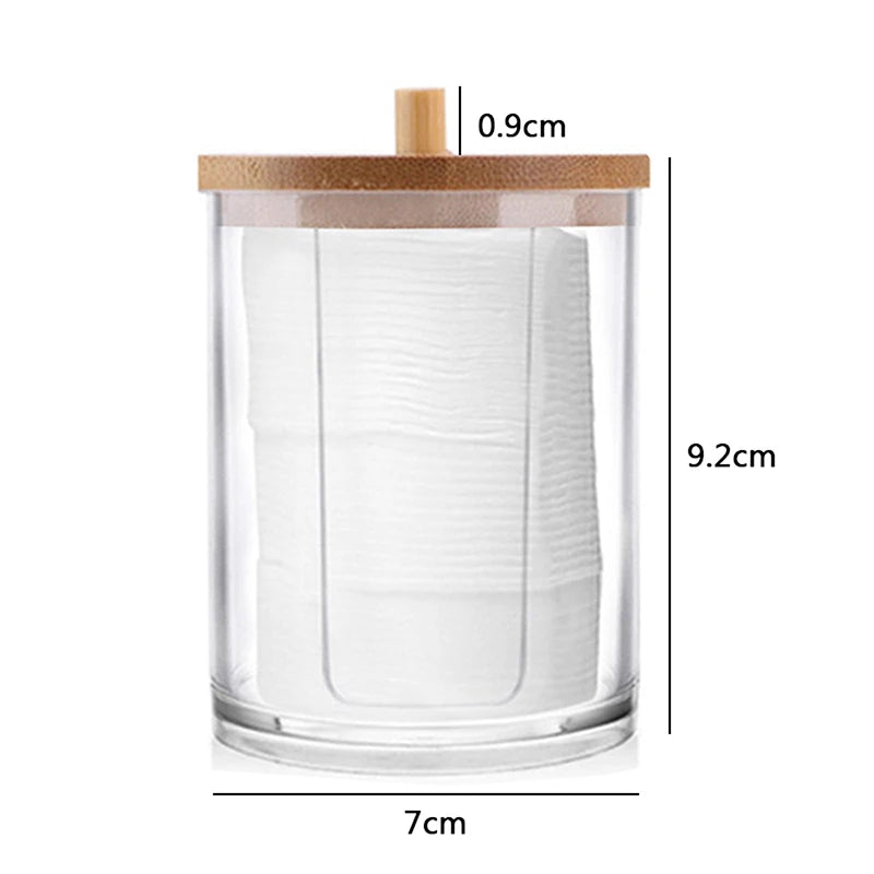 Acrylic Organizer Container with Bamboo Lid