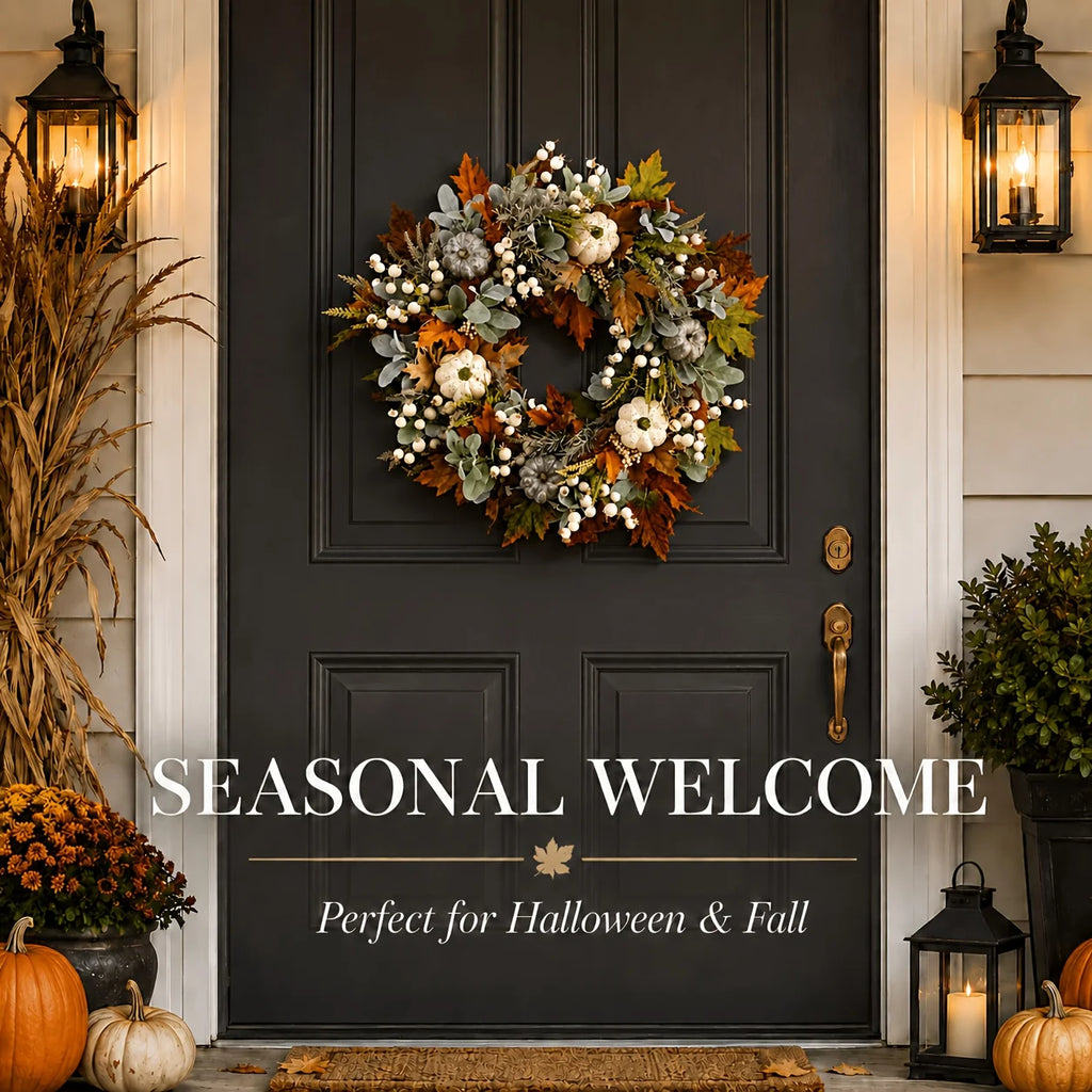 Rustic Peony And Pumpkin Wreath