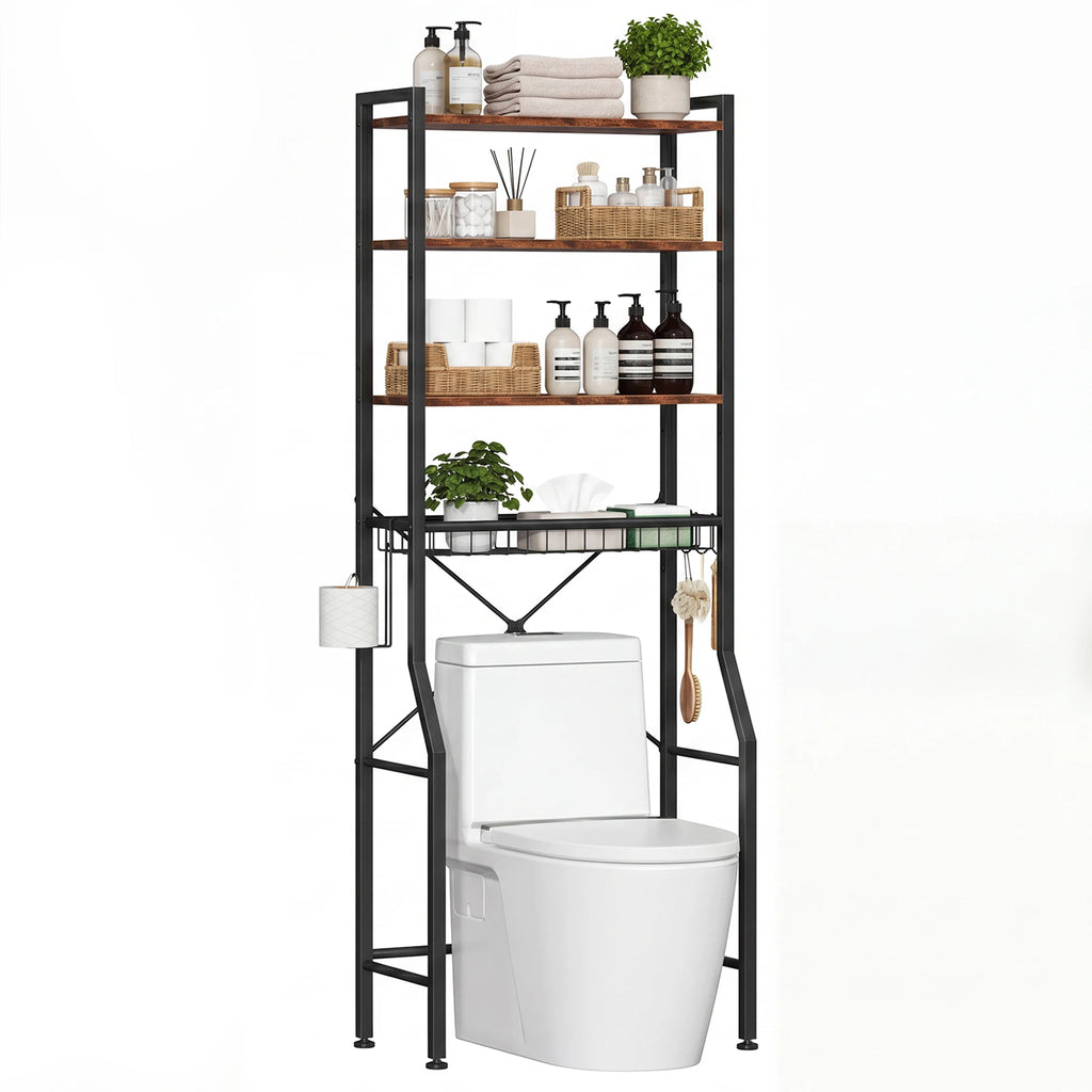 4-Tier Over Toilet Organizer Shelf