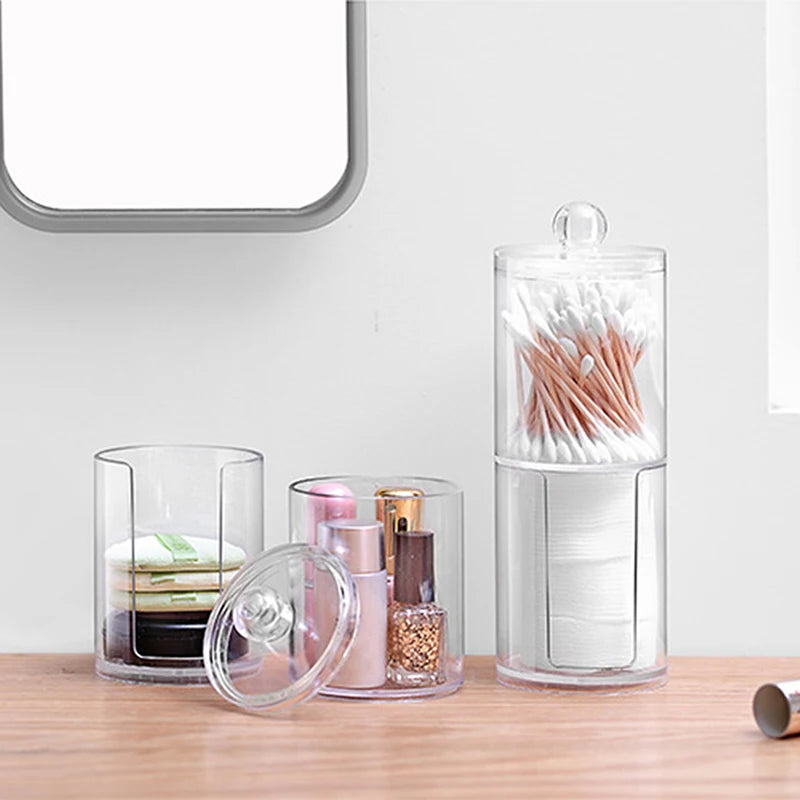 Acrylic Organizer Container with Bamboo Lid