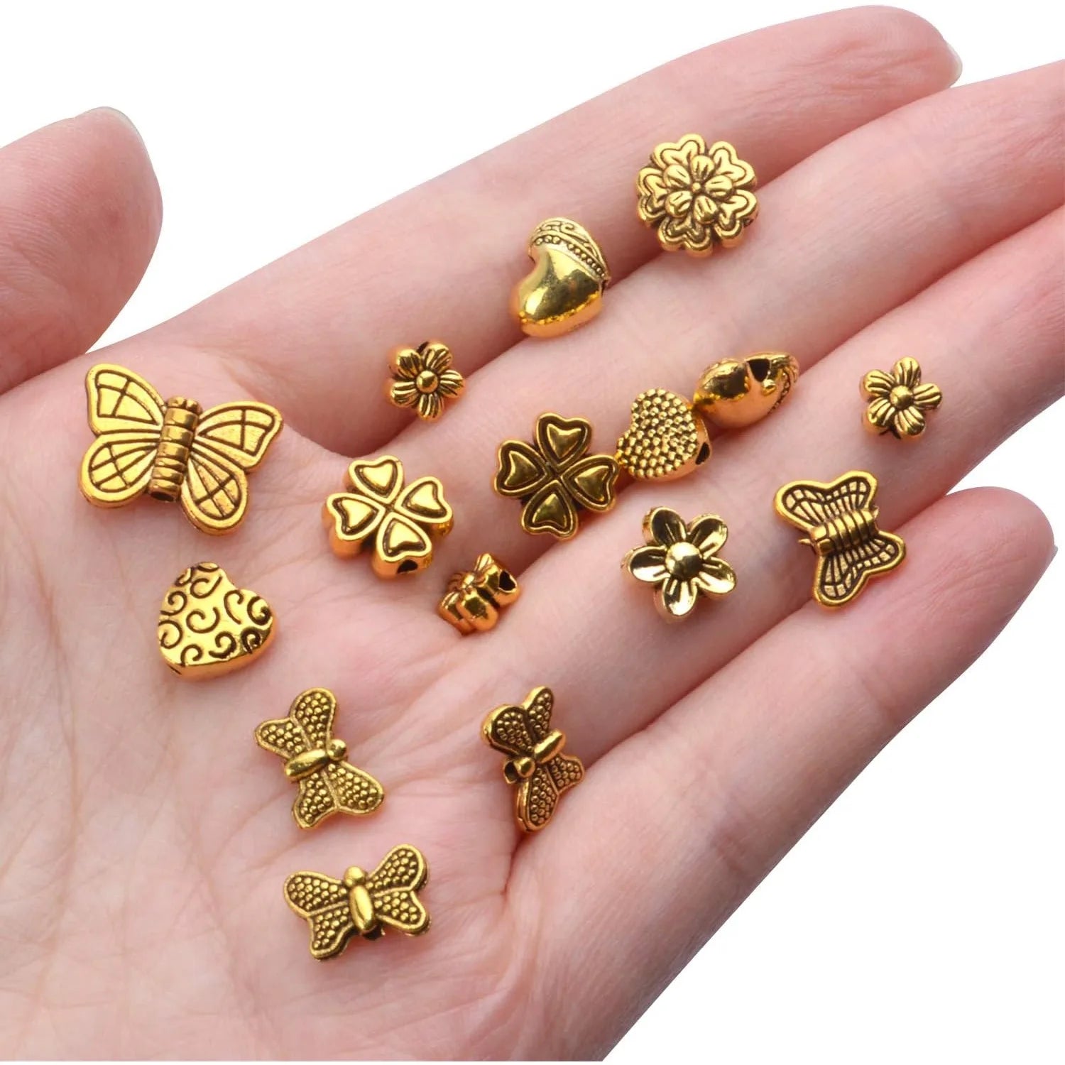 Heart Butterfly Flower Bead Spacers