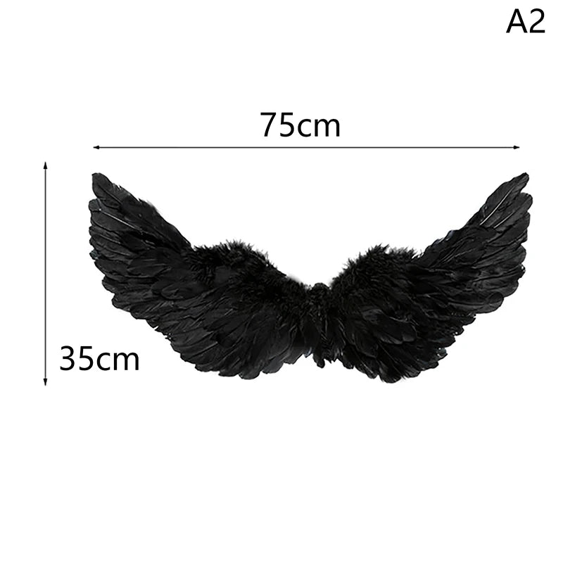 Kids Adult White Angel Feathers