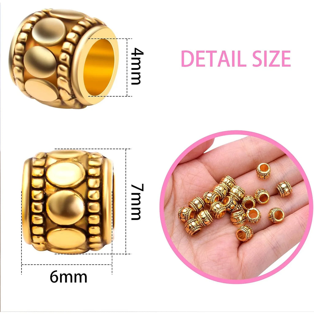 100pcs Large Spacer Beads