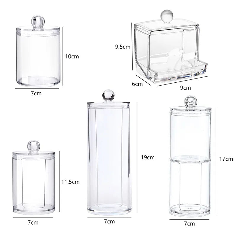 Acrylic Organizer Container with Bamboo Lid