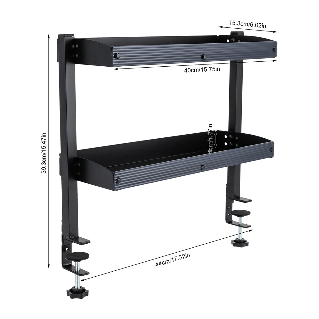 2-Tier Clamp-on Desk Shelf