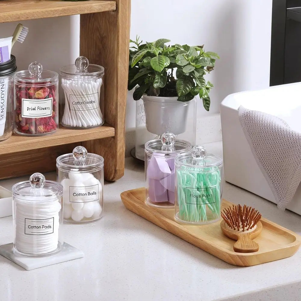Clear Acrylic Canister Apothecary Jar Set