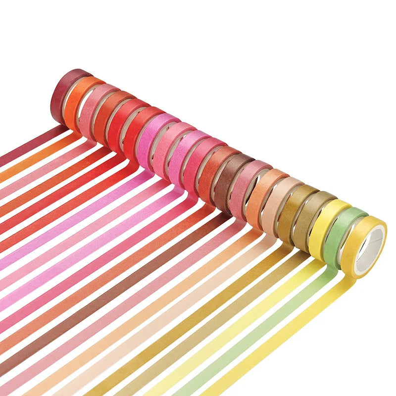 Rainbow Colored Washi Tape Set