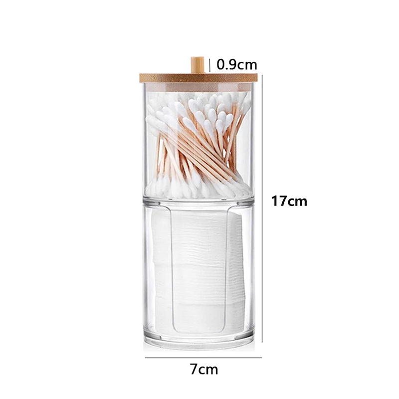 Acrylic Organizer Container with Bamboo Lid