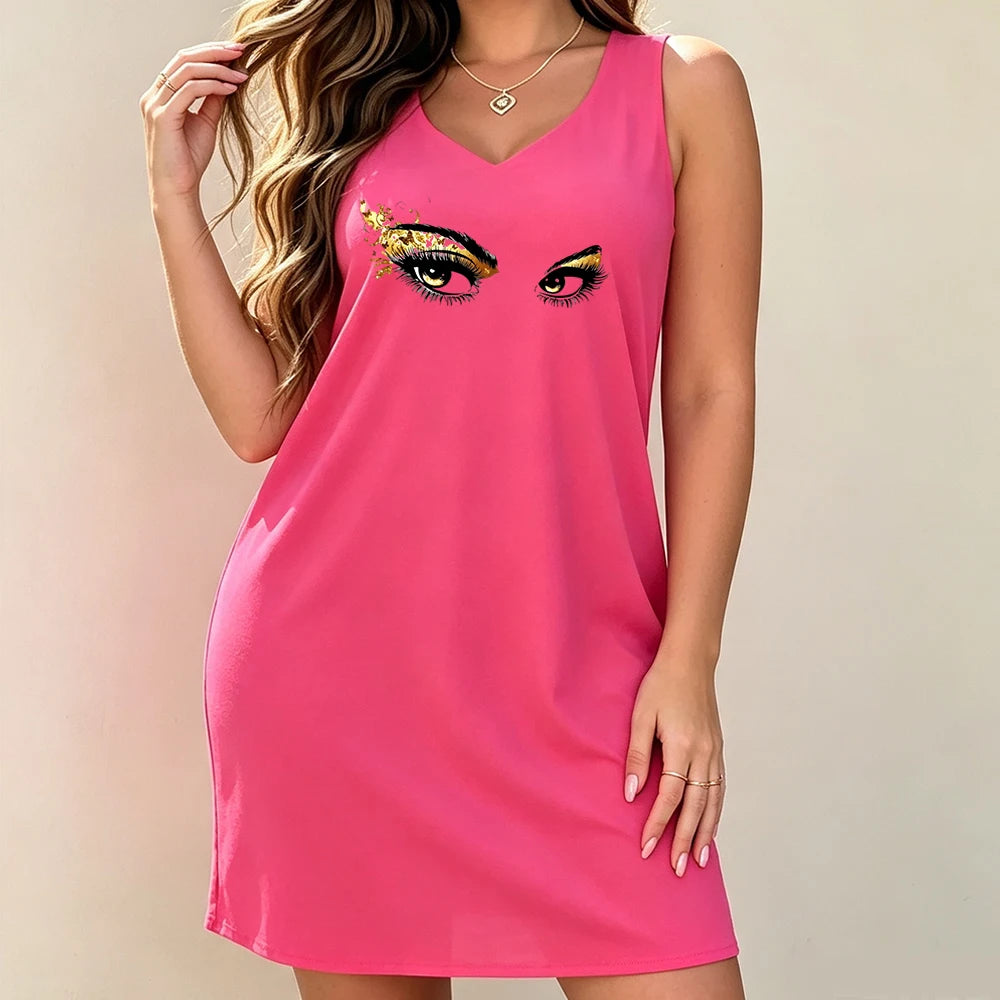 Plus-size sleeveless dress