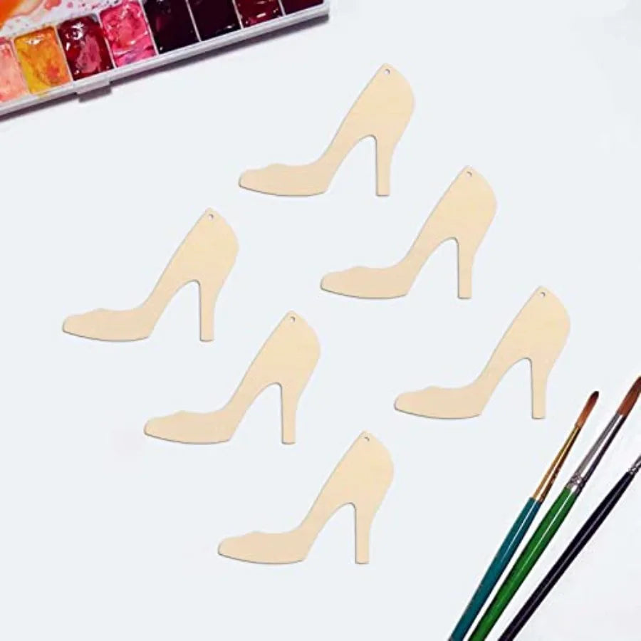 High Heels Shaped Wood Cutouts