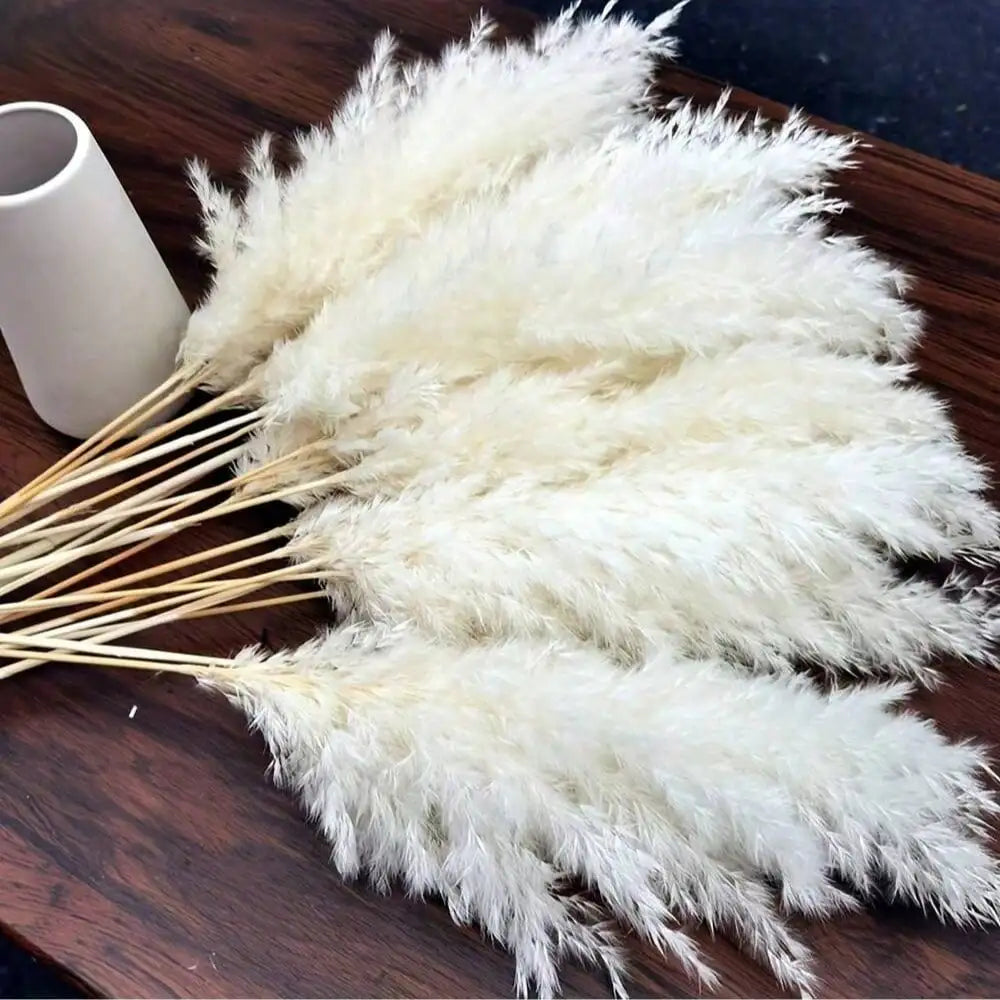 White Artificial Pampas Grass Decor