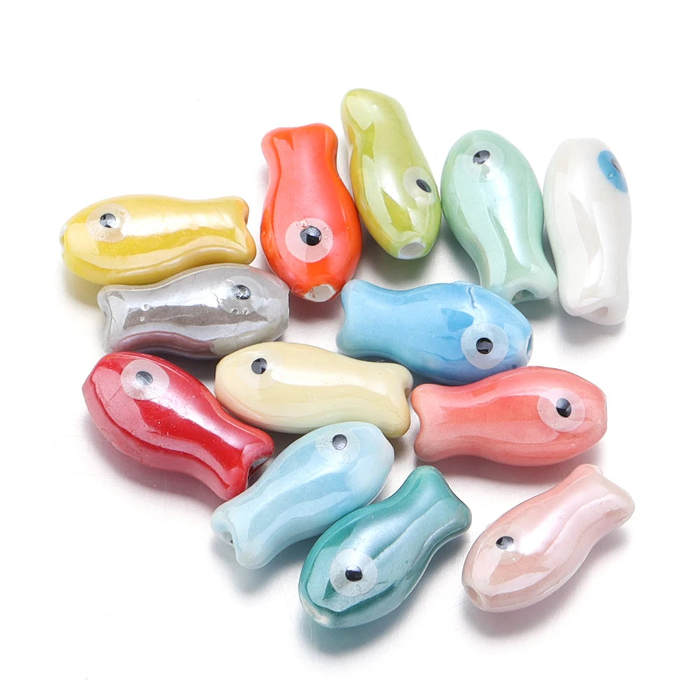 Small Fish Ceramic Beads