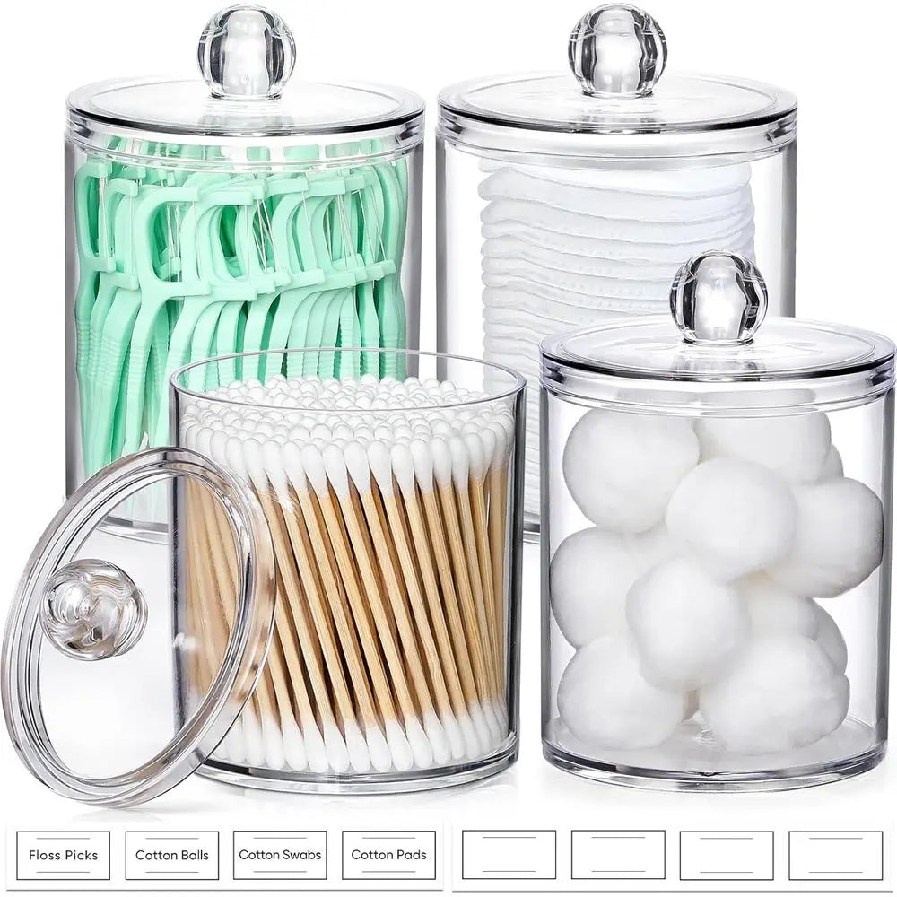 Clear Acrylic Canister Apothecary Jar Set