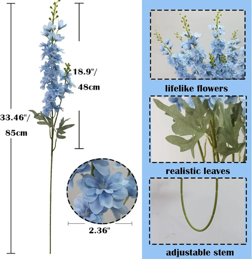 Blue Delphinium Artificial Flowers