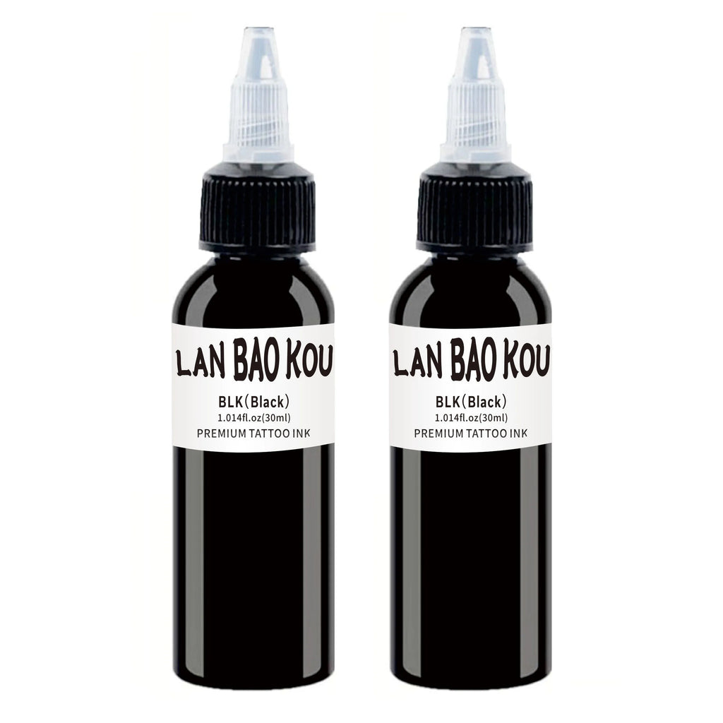 2pcs 30ml black Tattoo Ink Pigment with  BodyArt Tattoo Kits Professional Beauty Paints Makeup Tattoo Supplies Semi-permanent