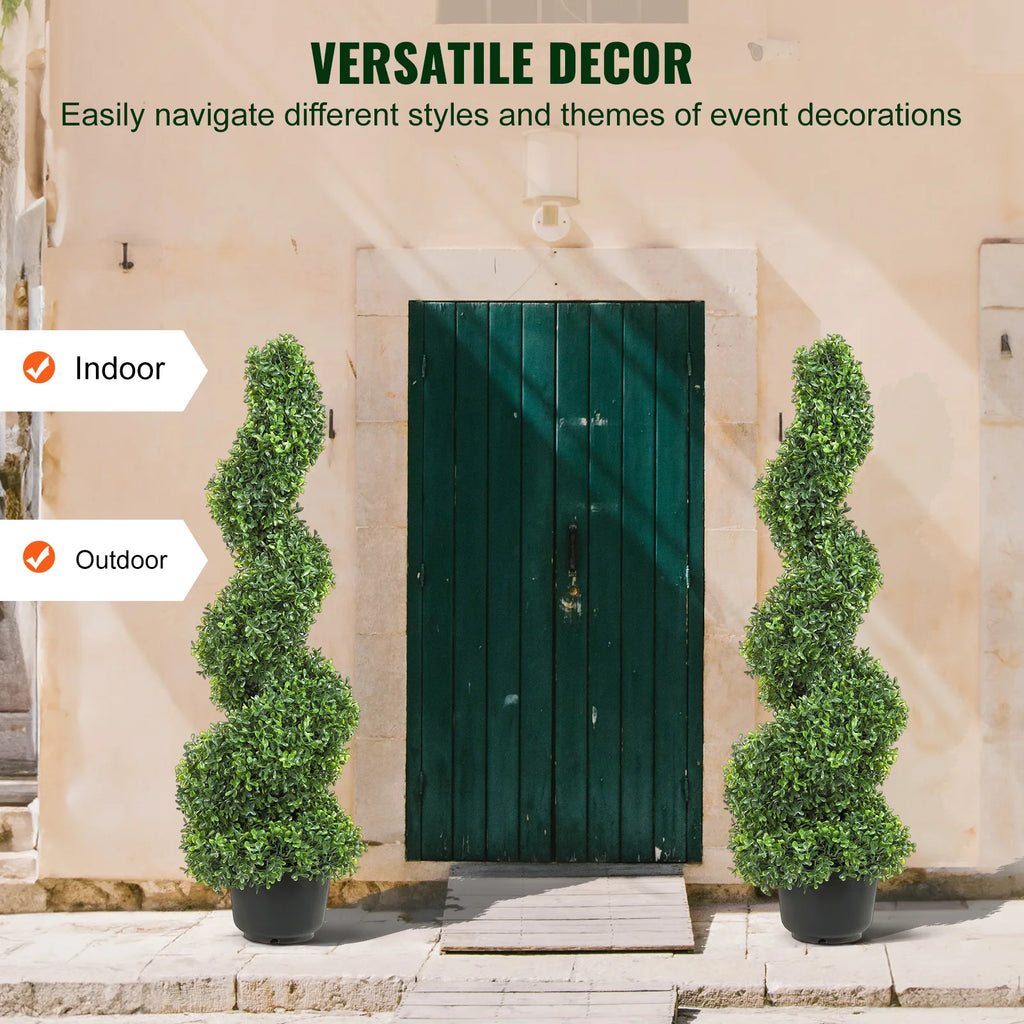 Artificial Boxwood Tower Topiary Spiral Plant