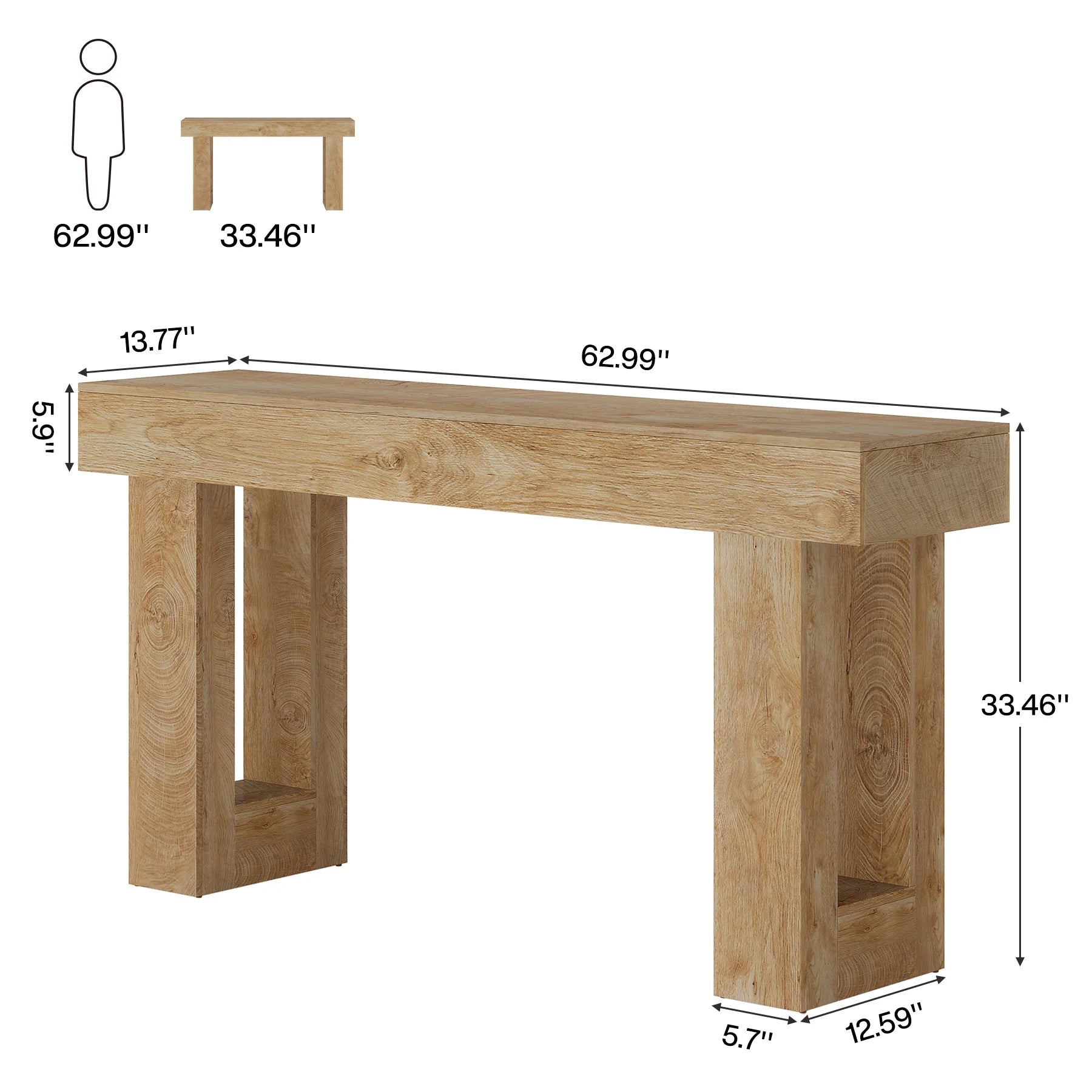 Tribesigns Farmhouse Console Table