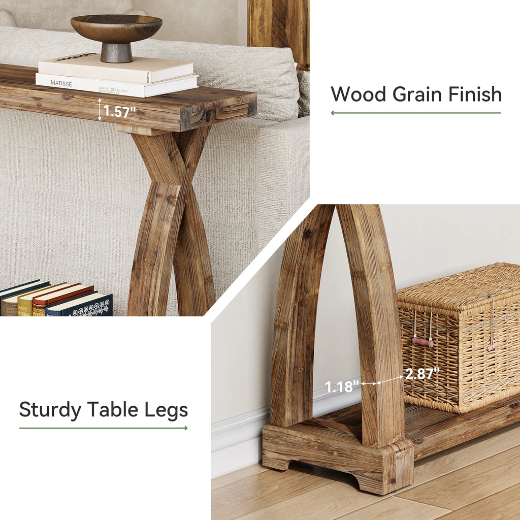 Wood Console Table for Entryway