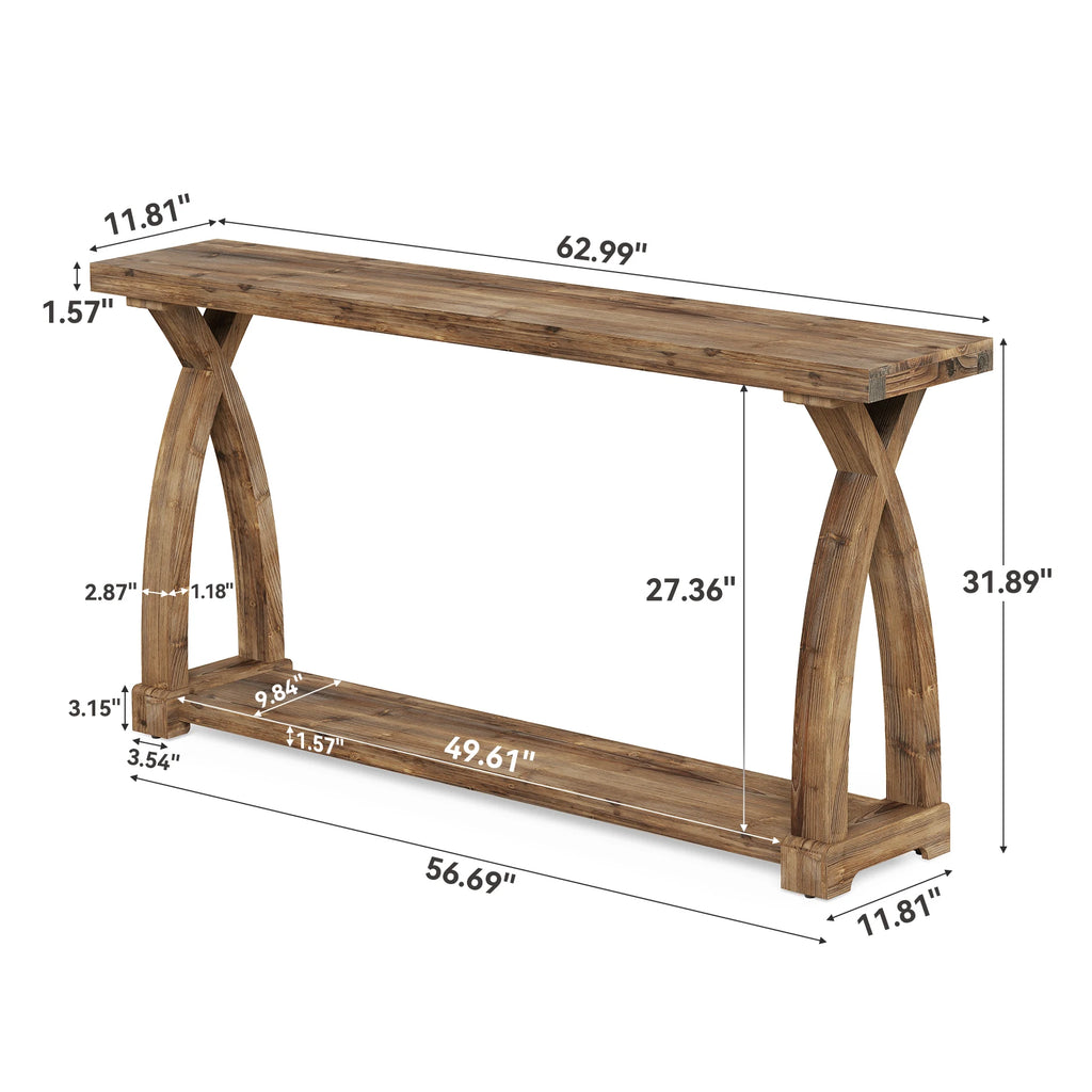 Wood Console Table for Entryway
