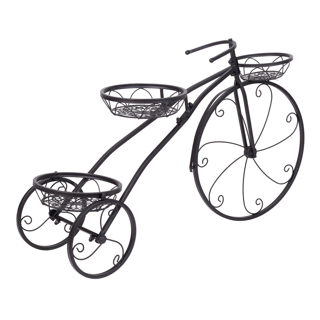 3 Tier Bicycle Shaped Iron Plant Stand
