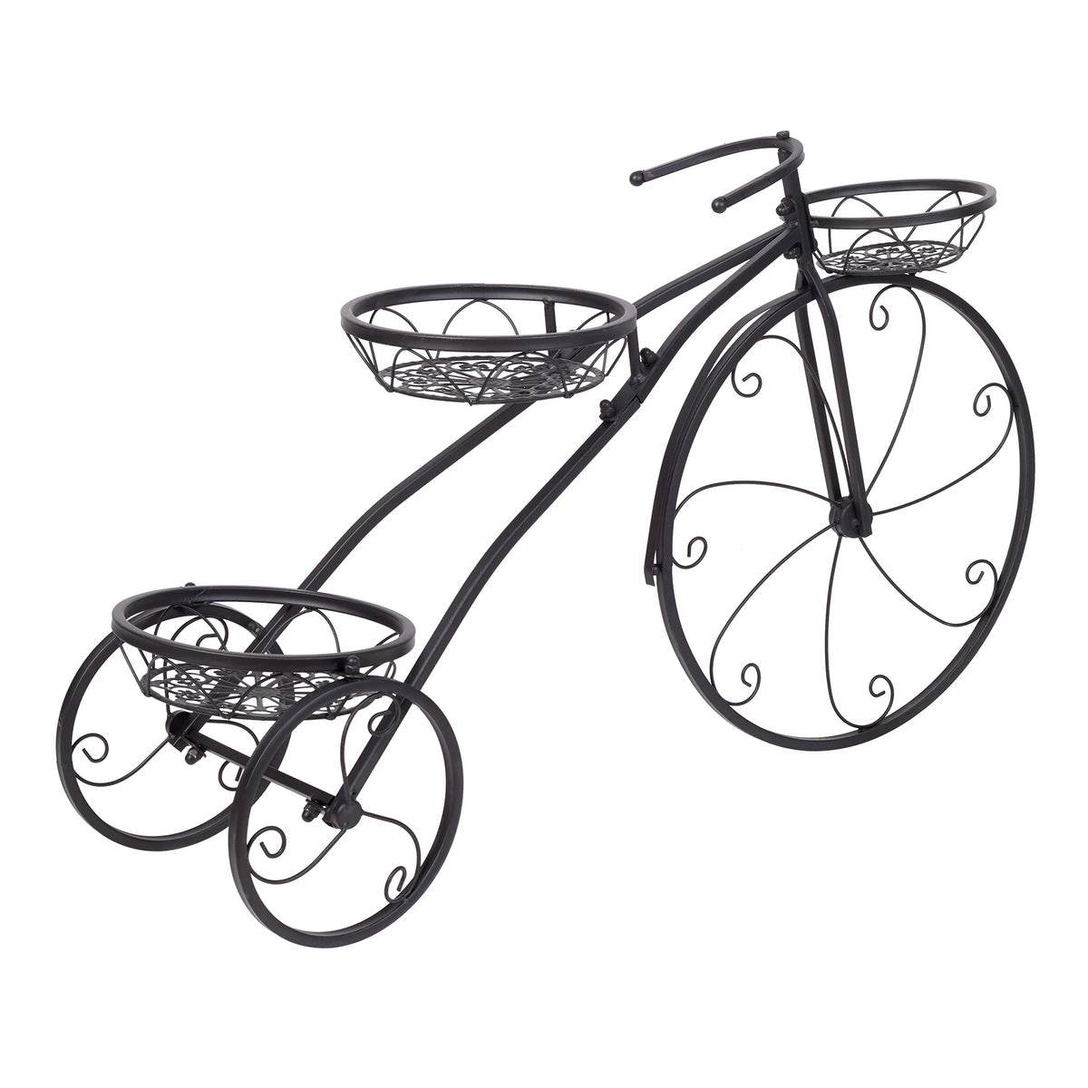 3 Tier Bicycle Shaped Iron Plant Stand