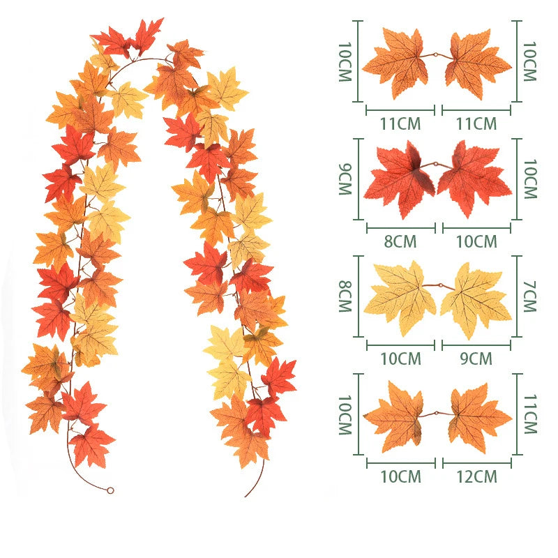 Fall Artificial Maple Leaves Vine